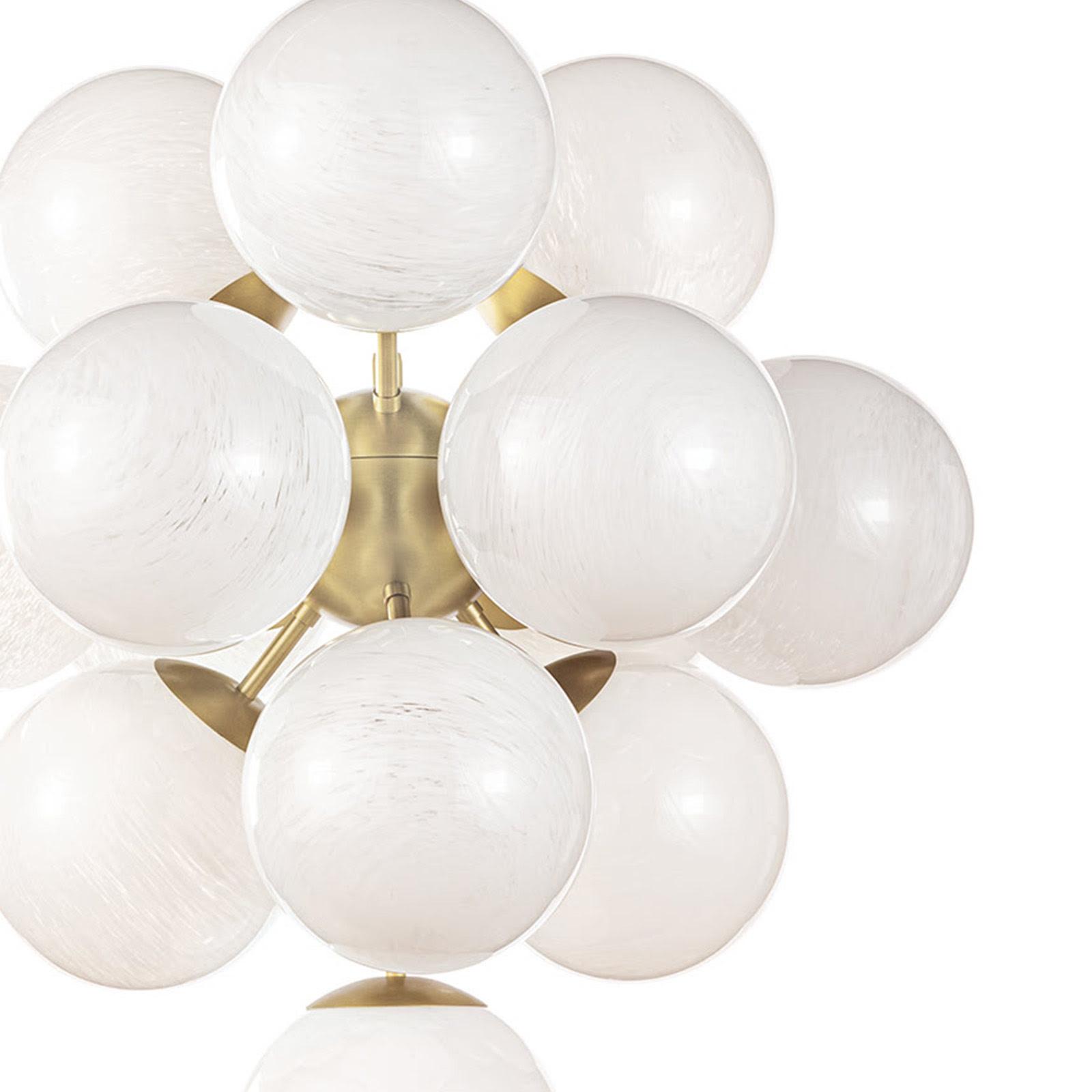 La Dame Chandelier Swirl Glass Natural Brass | Regina Andrew